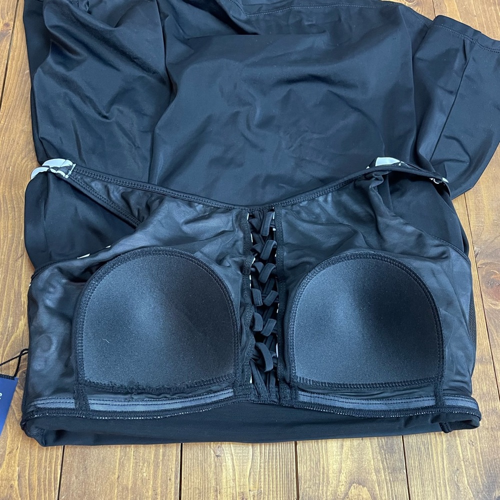 Swimsuits for all black and white swim dress size 10 - Picture 6 of 6